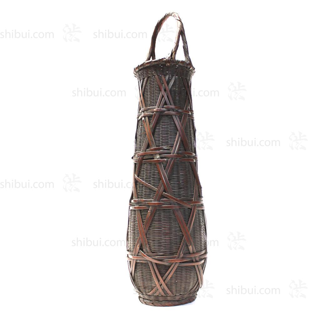 Tall Hanakago Japanese Bamboo Ikebana Flower Basket