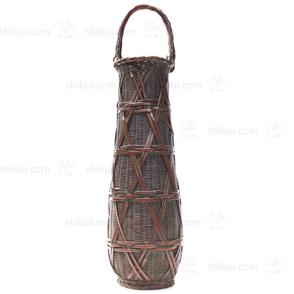 Tall Hanakago Japanese Bamboo Ikebana Flower Basket