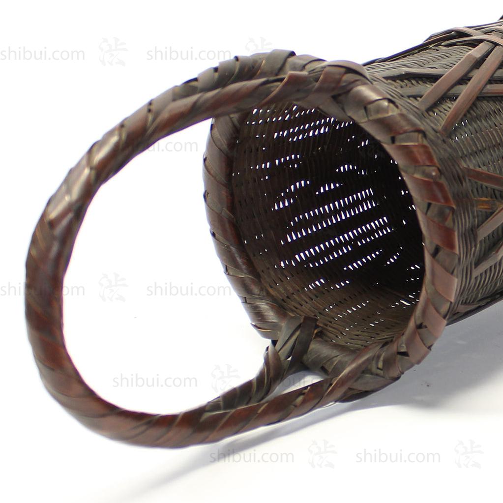 Tall Hanakago Japanese Bamboo Ikebana Flower Basket