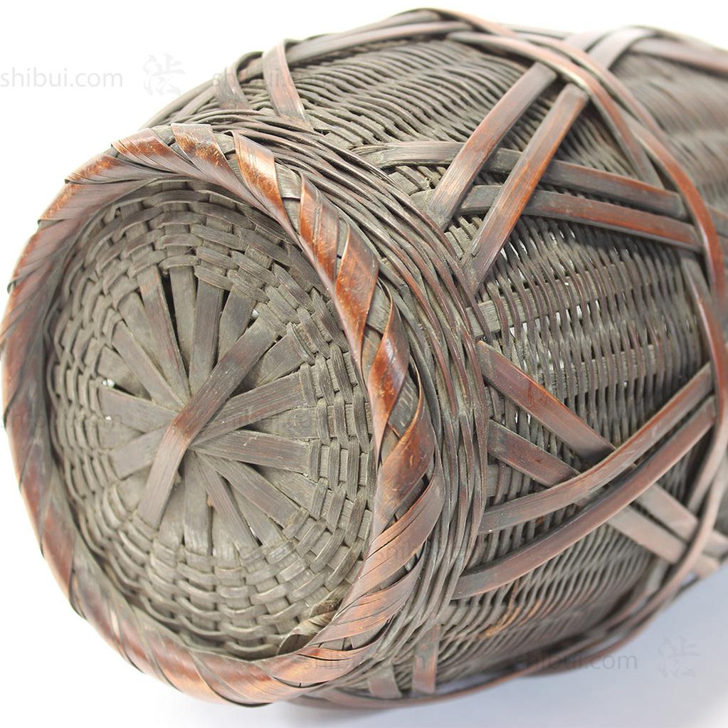 Tall Hanakago Japanese Bamboo Ikebana Flower Basket