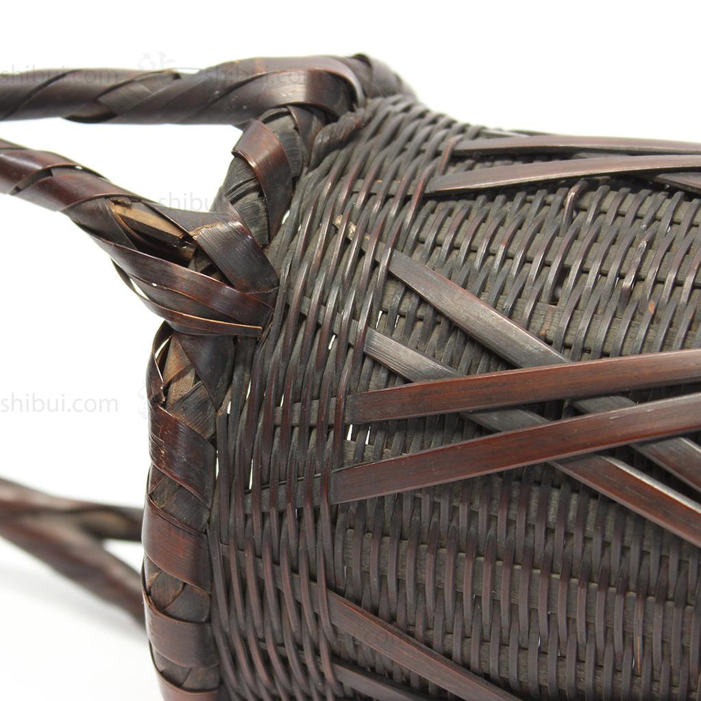 Tall Hanakago Japanese Bamboo Ikebana Flower Basket