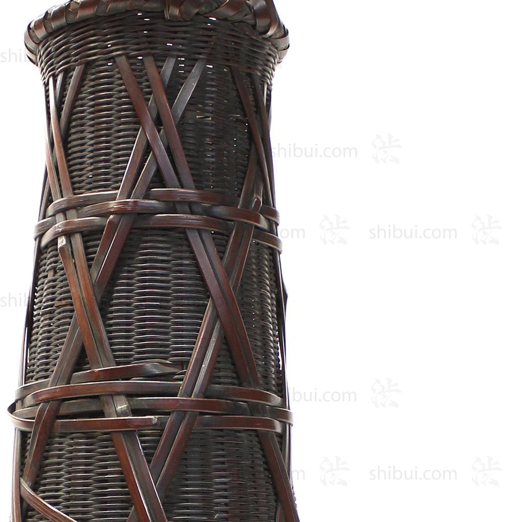 Tall Hanakago Japanese Bamboo Ikebana Flower Basket