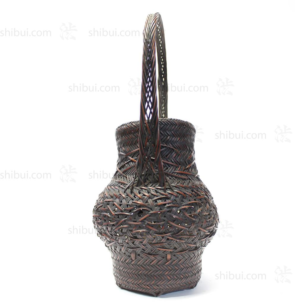 Japanese Bamboo Ikebana Flower Basket