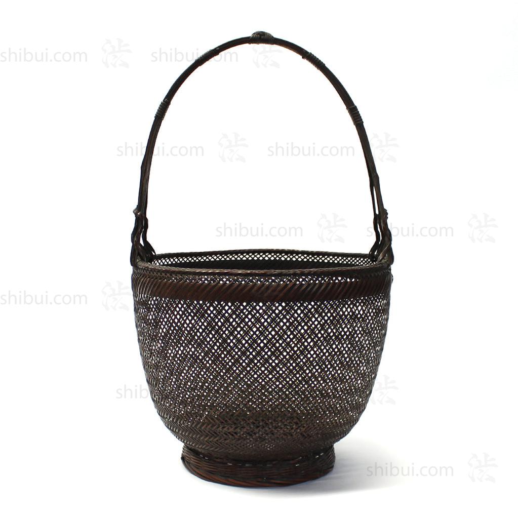 Fine Japanese Karamono Style Bamboo Ikebana Flower Basket