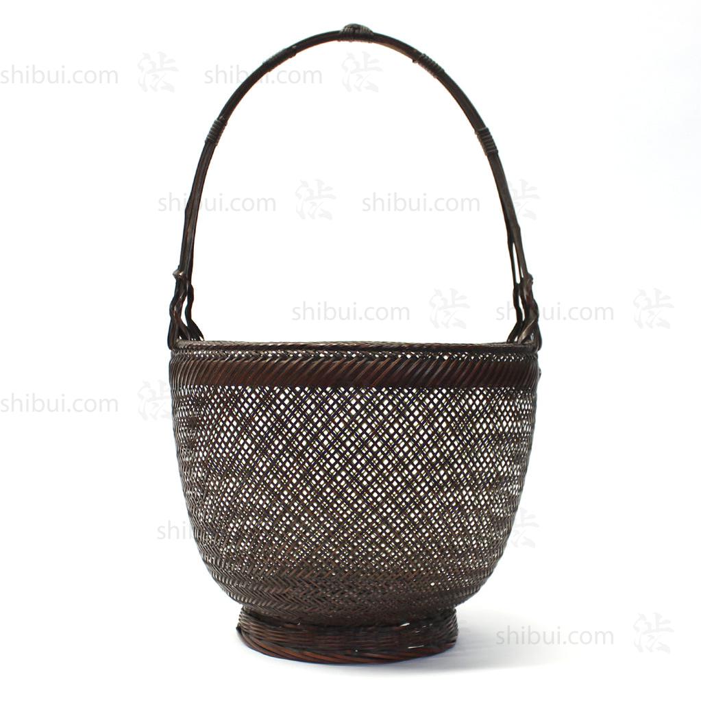 Fine Japanese Karamono Style Bamboo Ikebana Flower Basket