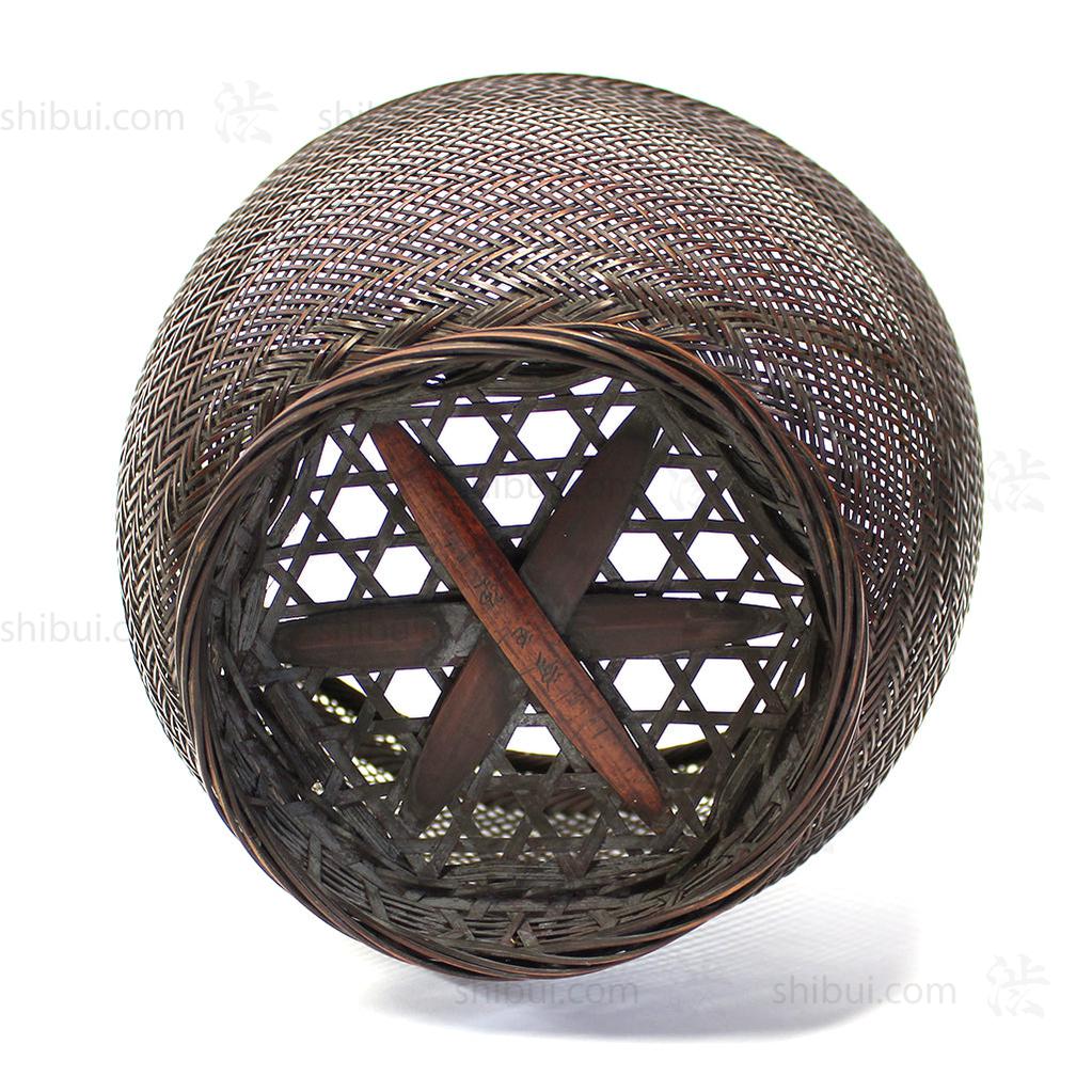 Fine Japanese Karamono Style Bamboo Ikebana Flower Basket