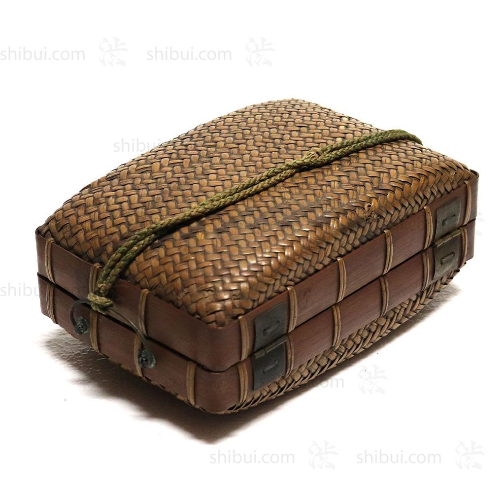 Japanese Antique Bamboo Woven Bento Basket