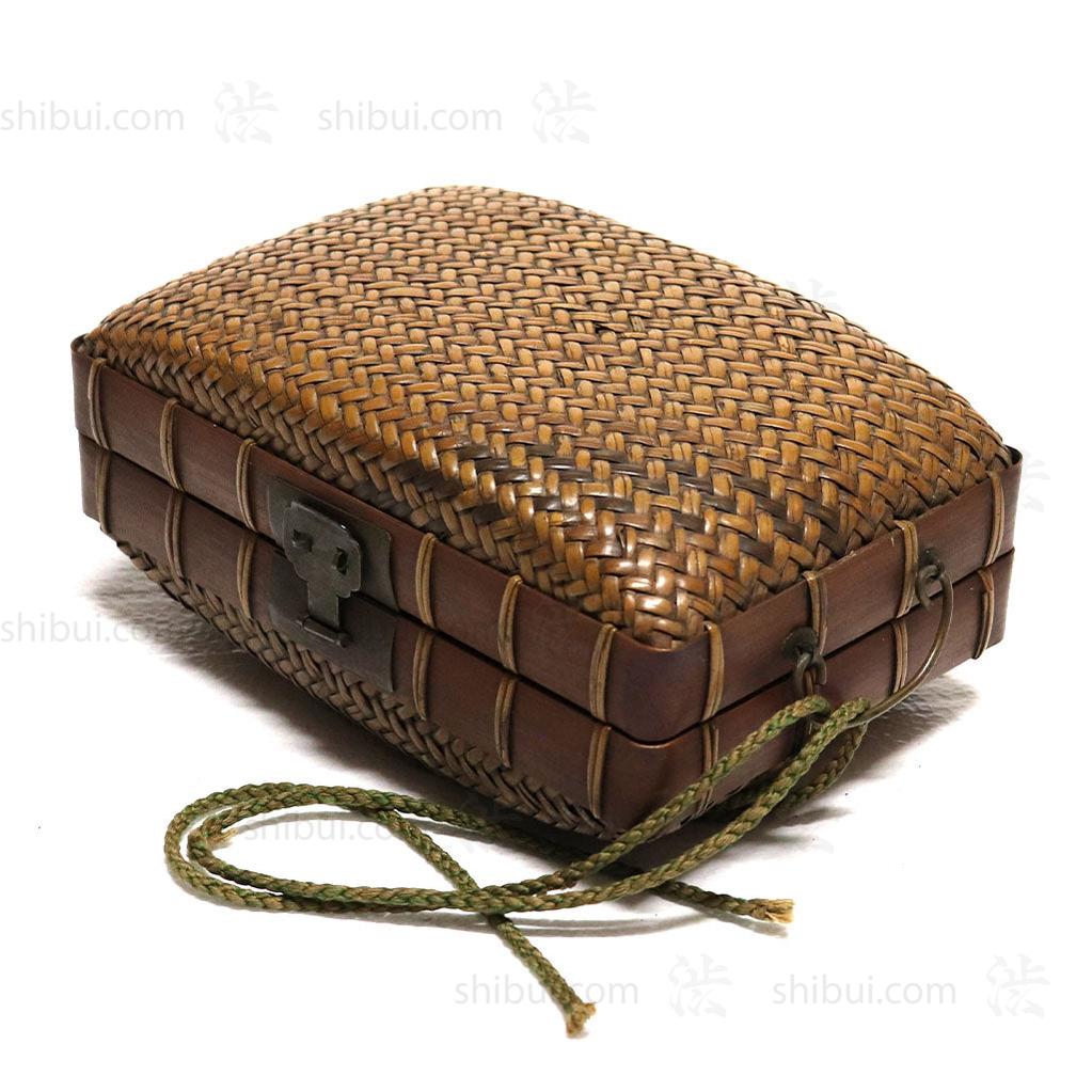 Japanese Antique Bamboo Woven Bento Basket