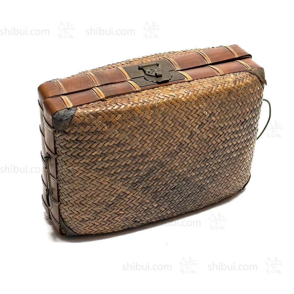 Japanese Antique Bamboo Woven Bento Basket