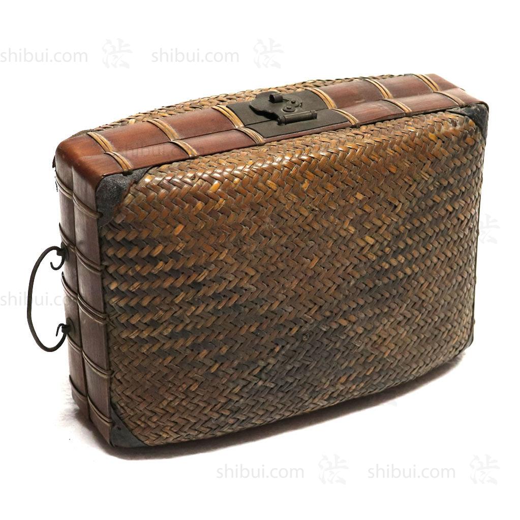 Japanese Antique Bamboo Woven Bento Basket