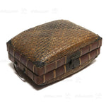 Japanese Antique Bamboo Woven Bento Basket