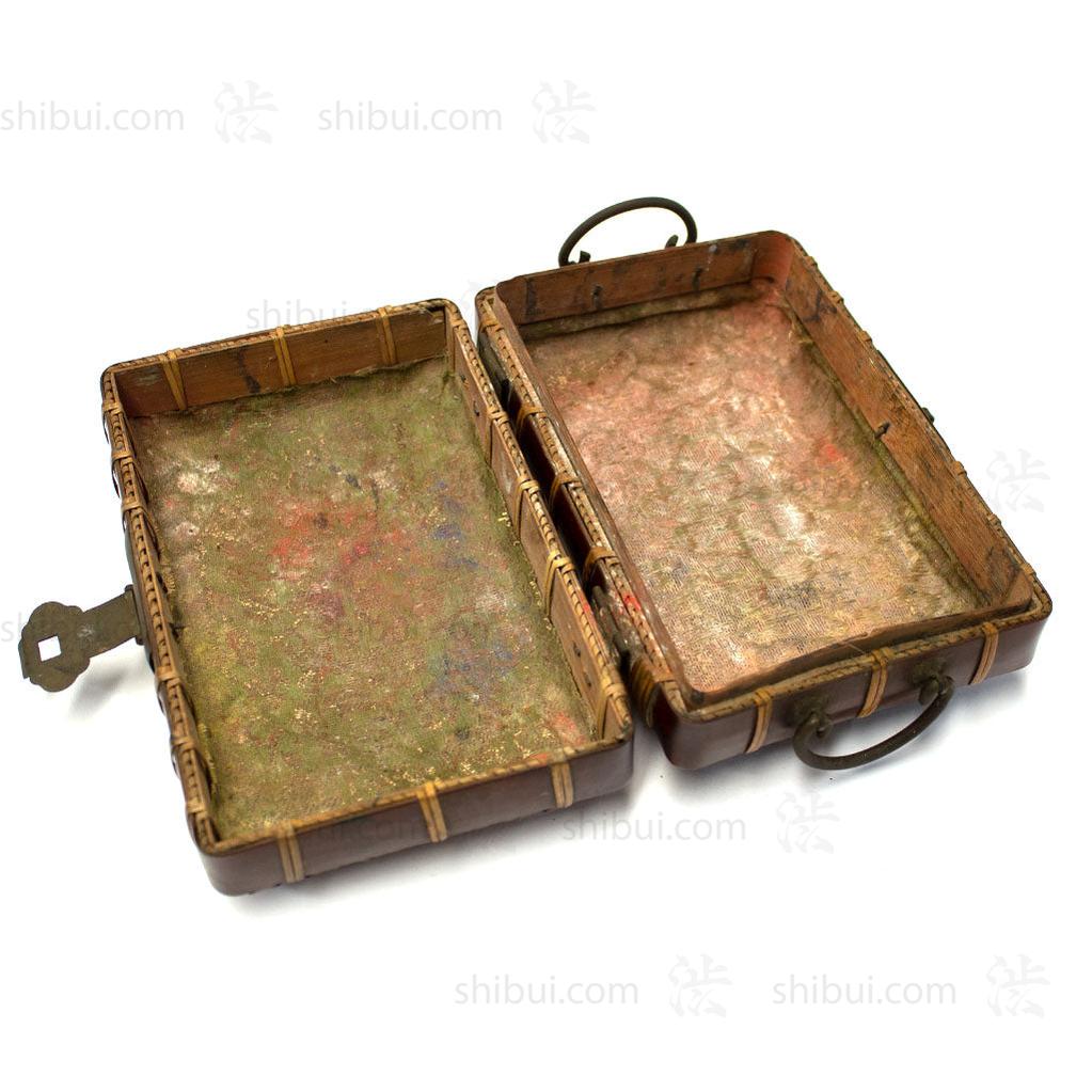 Japanese Antique Bamboo & Rattan Woven Bento Basket