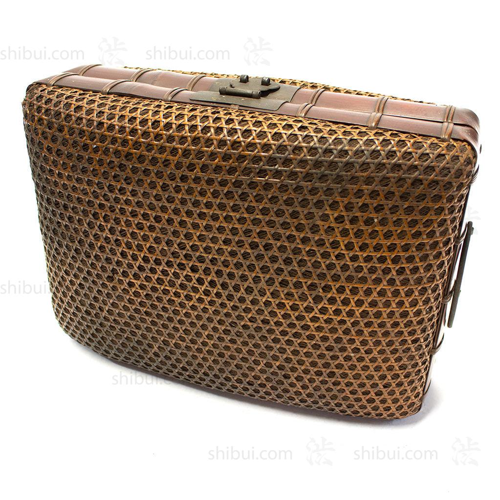 Japanese Antique Bamboo Woven Bento Basket