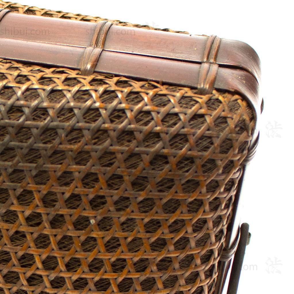 Japanese Antique Bamboo Woven Bento Basket
