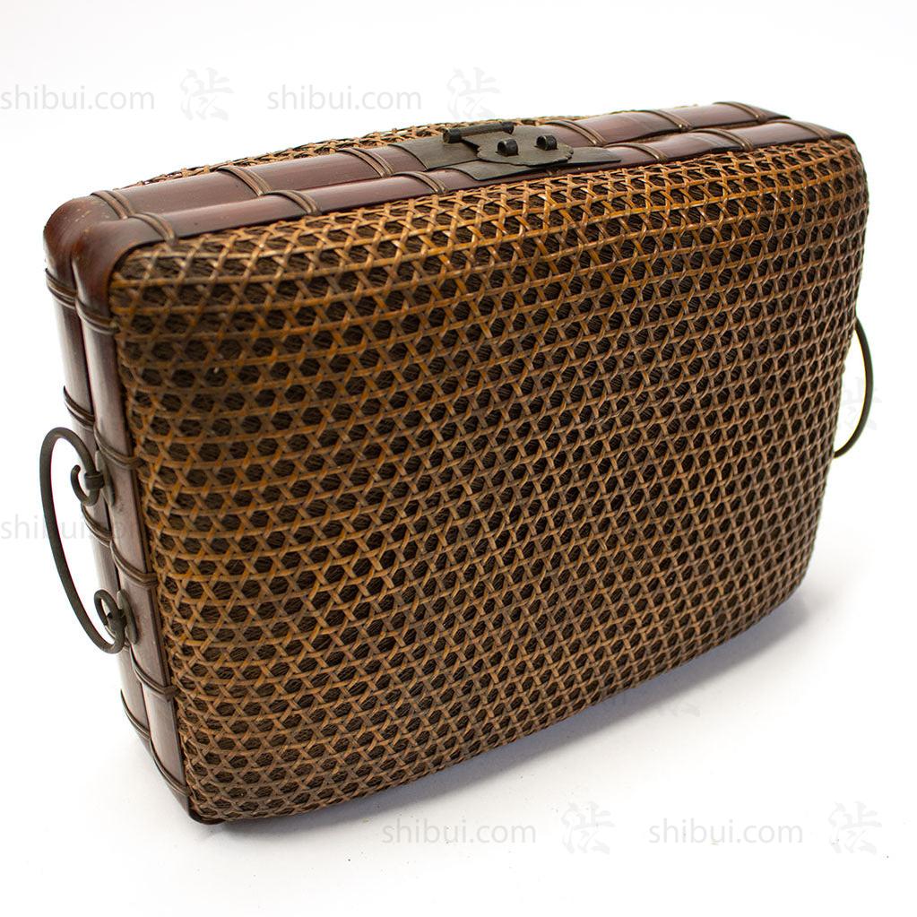 Japanese Antique Bamboo Woven Bento Basket