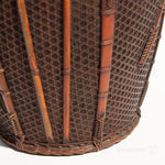 Beautifully Woven Japanese Karamono Style Antique Bamboo Ikebana Flower Basket