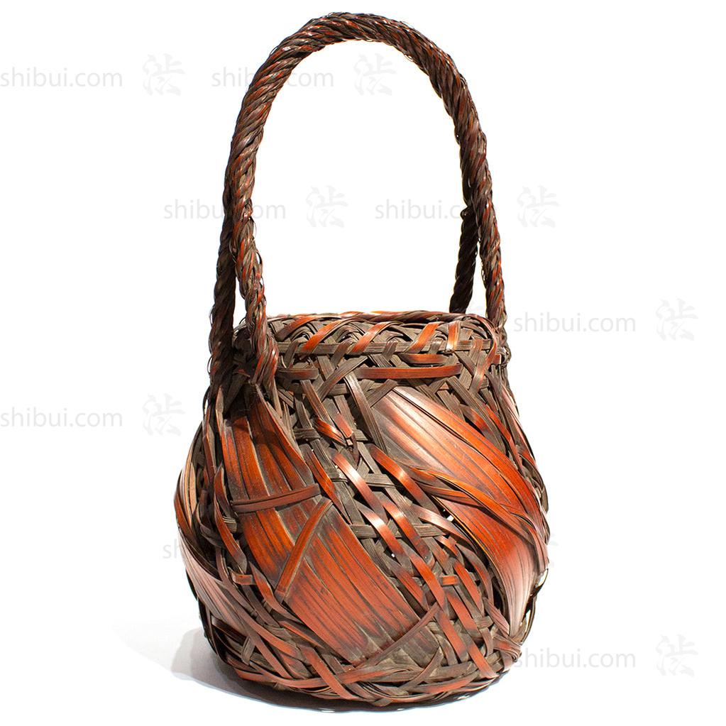 Bamboo Basket with Rope Style Handle