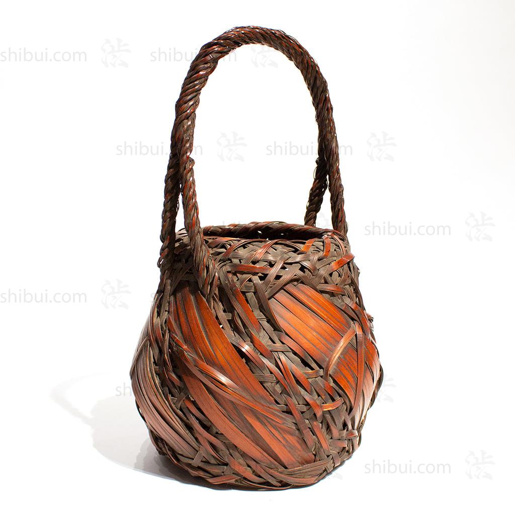 Bamboo Basket with Rope Style Handle