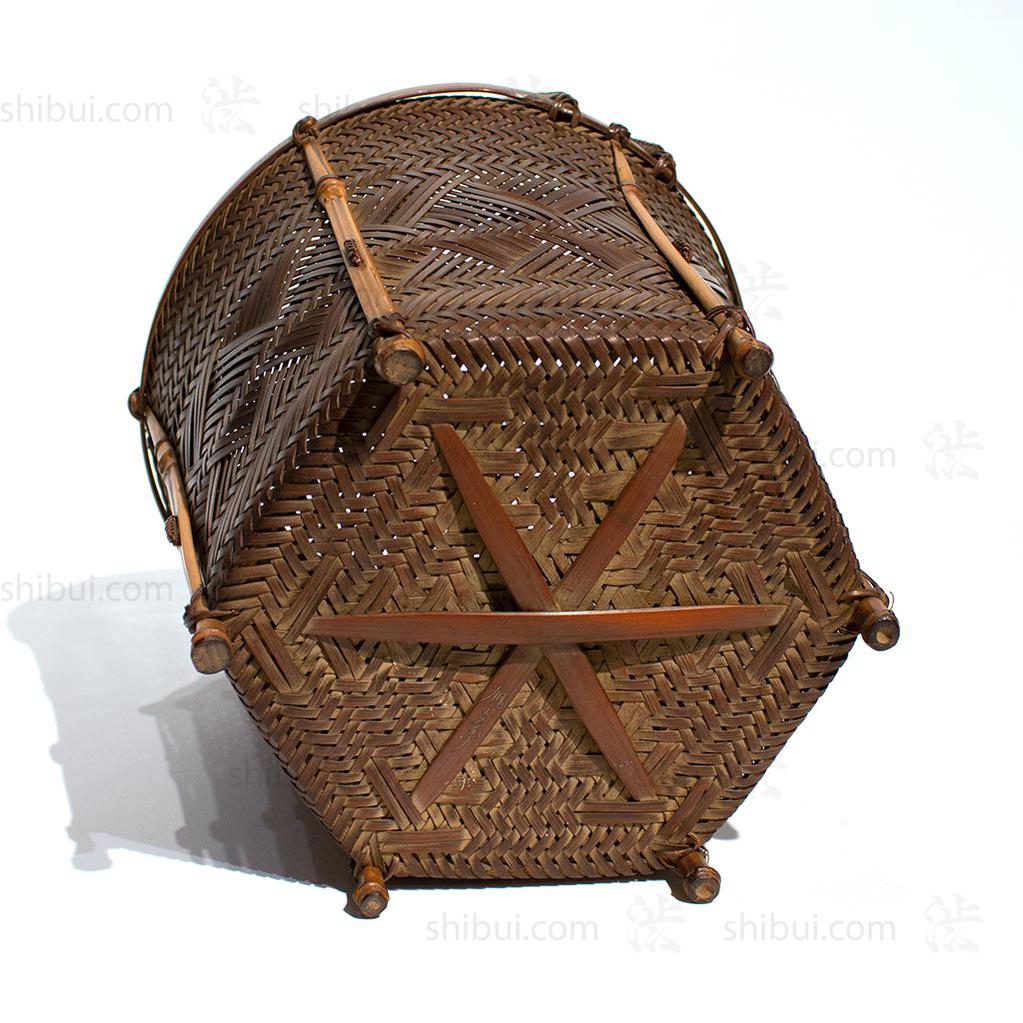 Karamono Style Japanese Signed Flower Basket