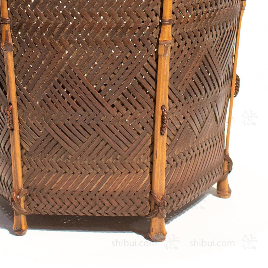 Karamono Style Japanese Signed Flower Basket