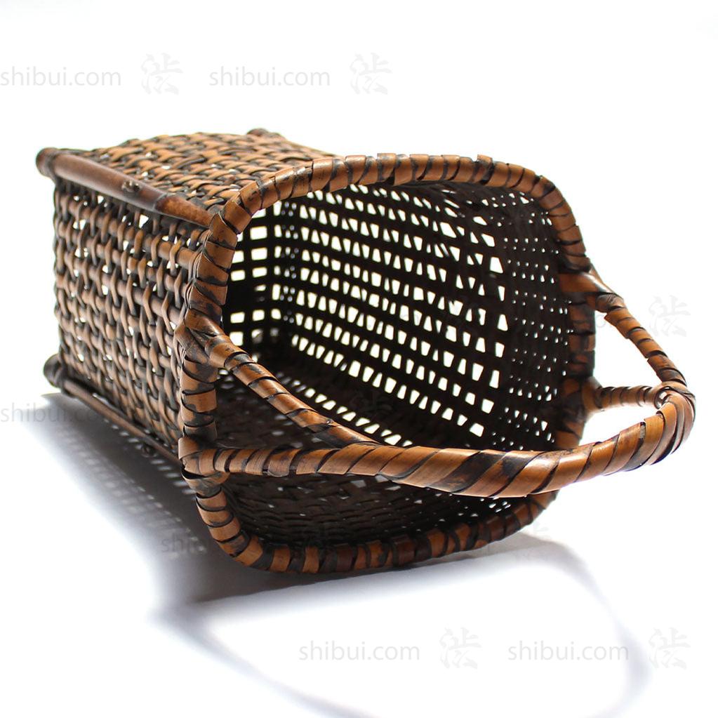 Square Vase Form Hanakago Japanese Bamboo Ikebana Flower Basket