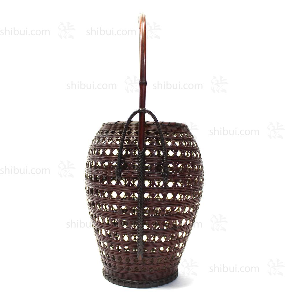 Finely Woven Karamono Style Japanese Flower Basket.