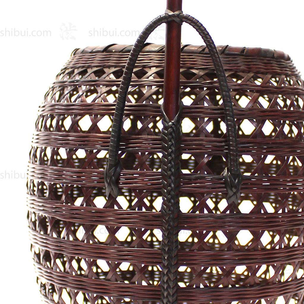 Finely Woven Karamono Style Japanese Flower Basket.