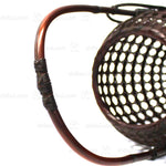 Finely Woven Karamono Style Japanese Flower Basket.