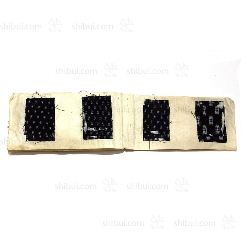 indigo color samples of fabric