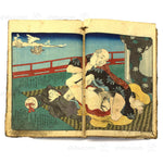 Wood Block Printed 19th Century Shunga Book