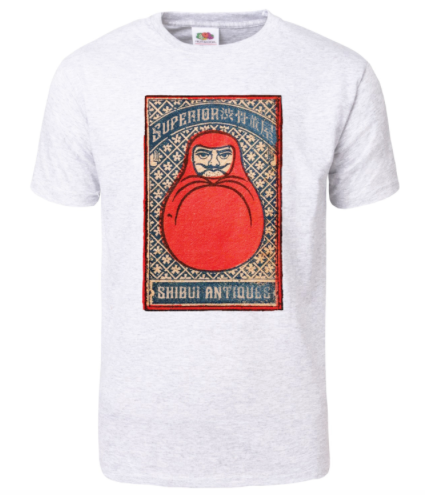 Ash Color "Daruma" Matchbox Cover T-Shirt