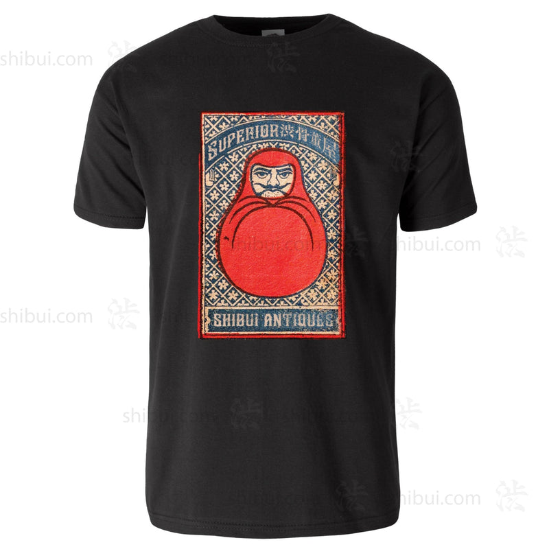 Black "Daruma" Matchbox Cover T-Shirt