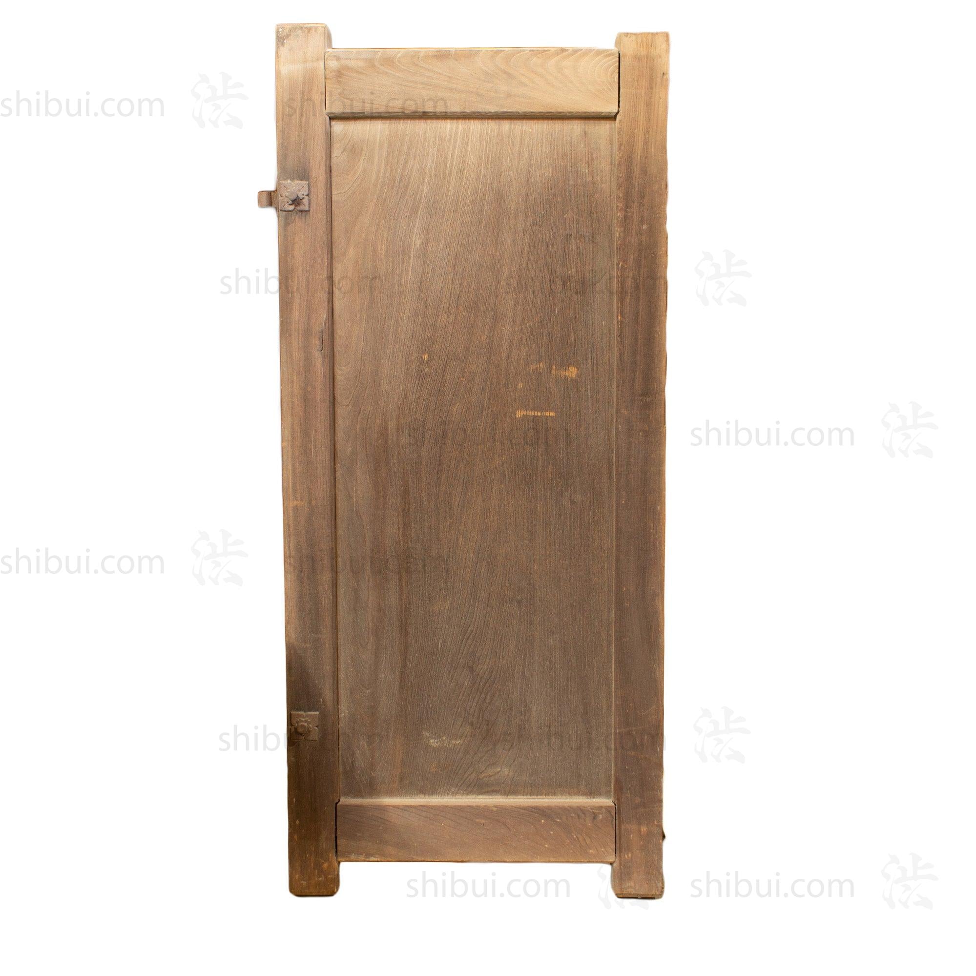 Beautiful Japanese Book Matched Keyaki Meiji Era Gate | 3 Door Set.