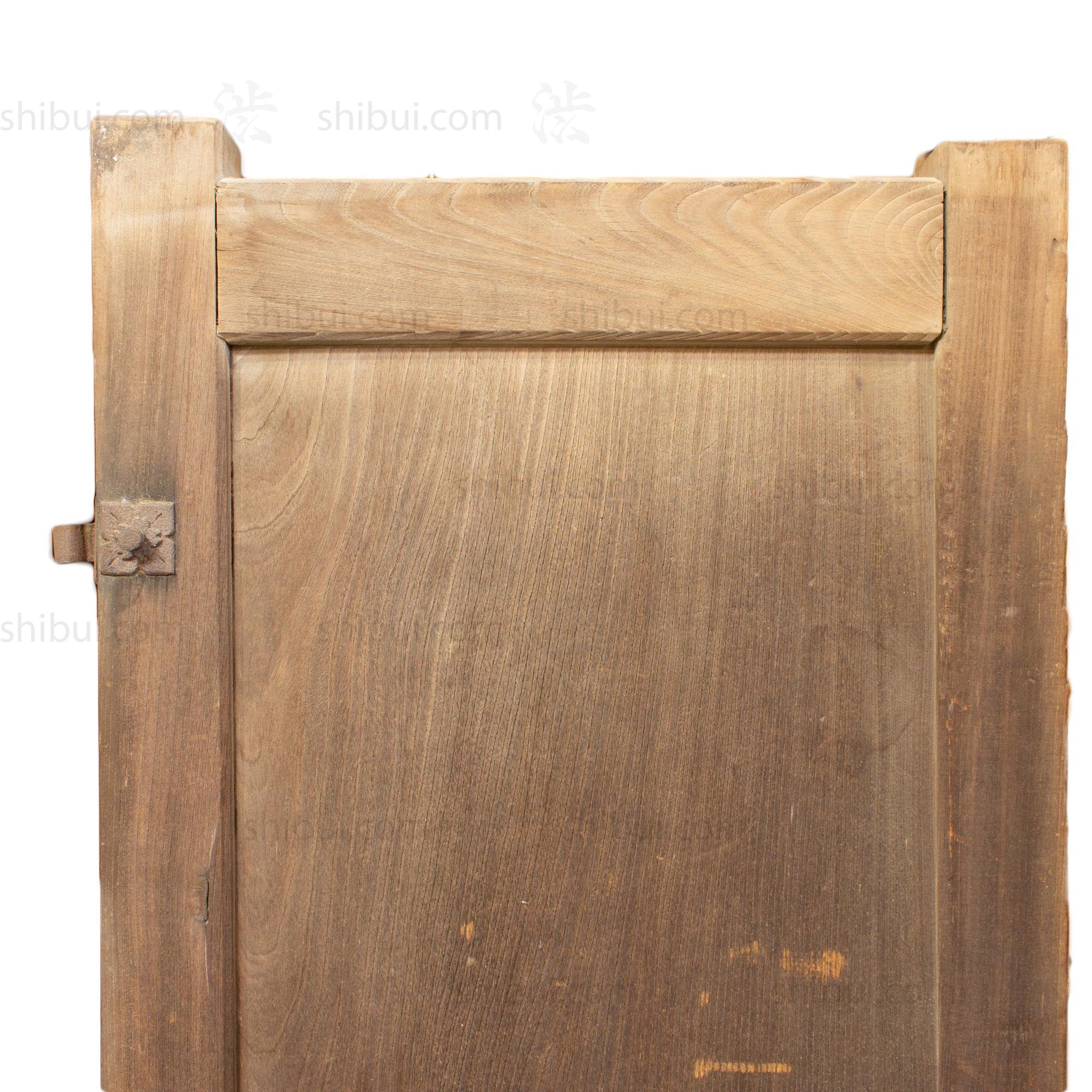 Beautiful Japanese Book Matched Keyaki Meiji Era Gate | 3 Door Set.