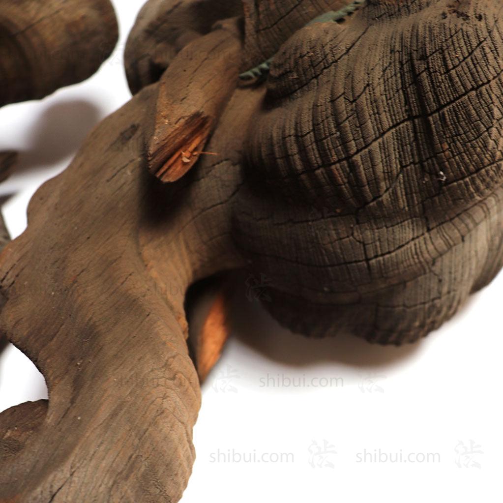 Large Pair of Japanese Antique Hand Carved Hardwood Baku Carvings