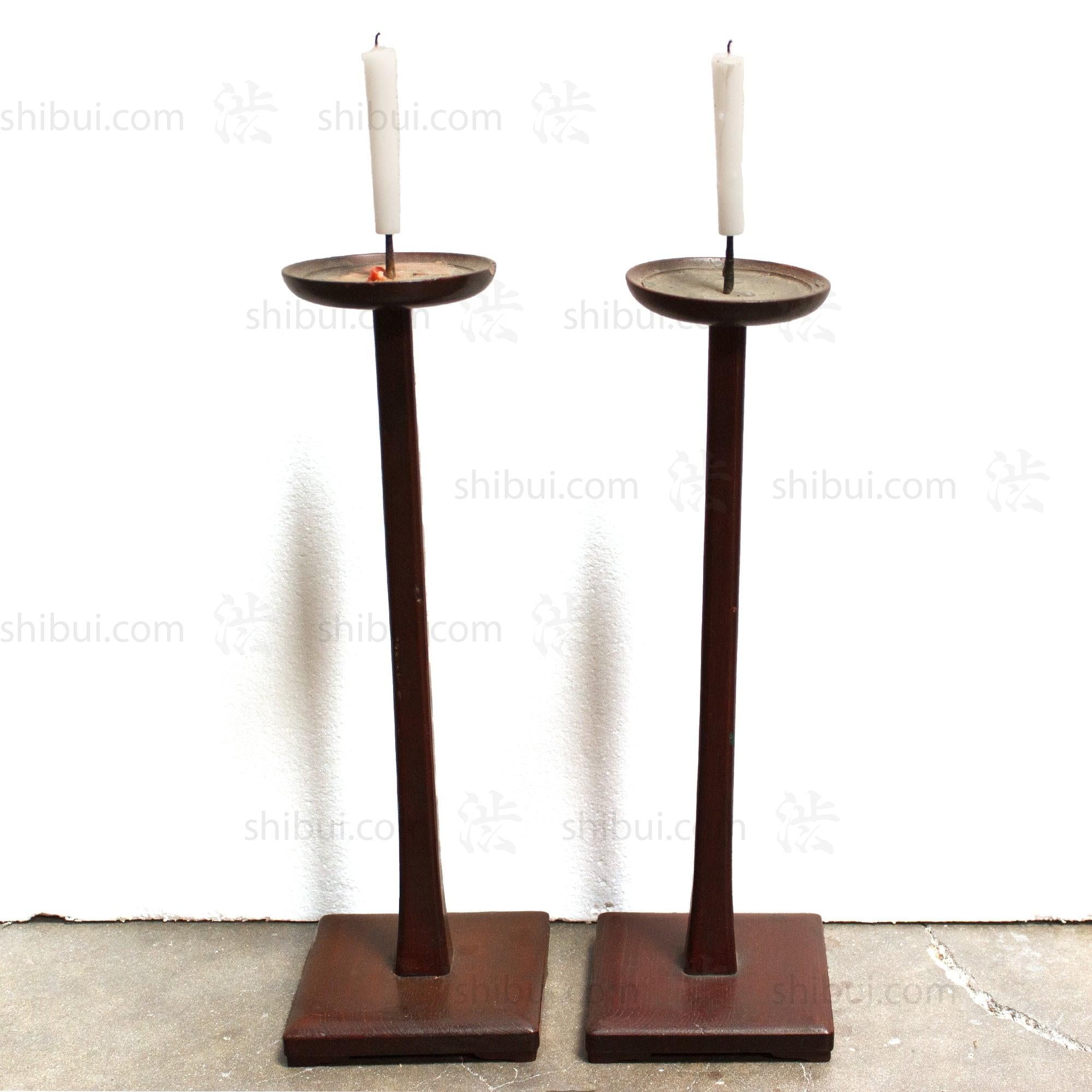 Wood Shokudai - Traditional Japanese Candlesticks