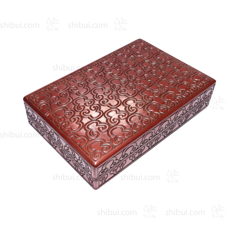Large Kamakura Carved Lacquer Letter Box from Japan