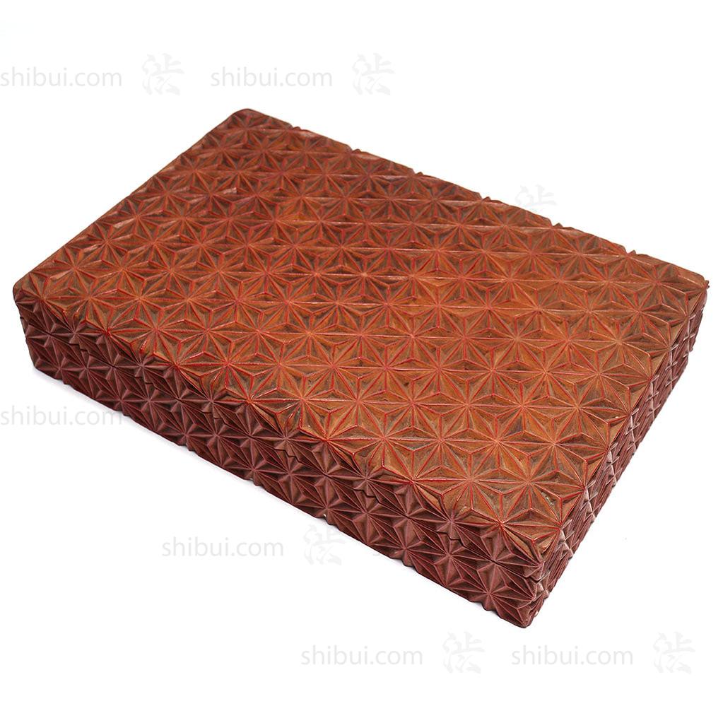 Large Kamakura Carved Lacquer Letter Box from Japan