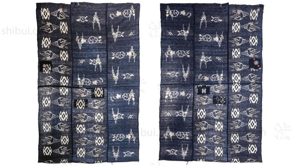 front and back of indigo sheet