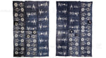 front and back of indigo sheet