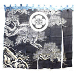 Tsutsugaki Hemp Indigo Dyed Noren with Pine Motif