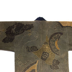 Hanten with Roof Tiles Japanese Antique Kimono Coat