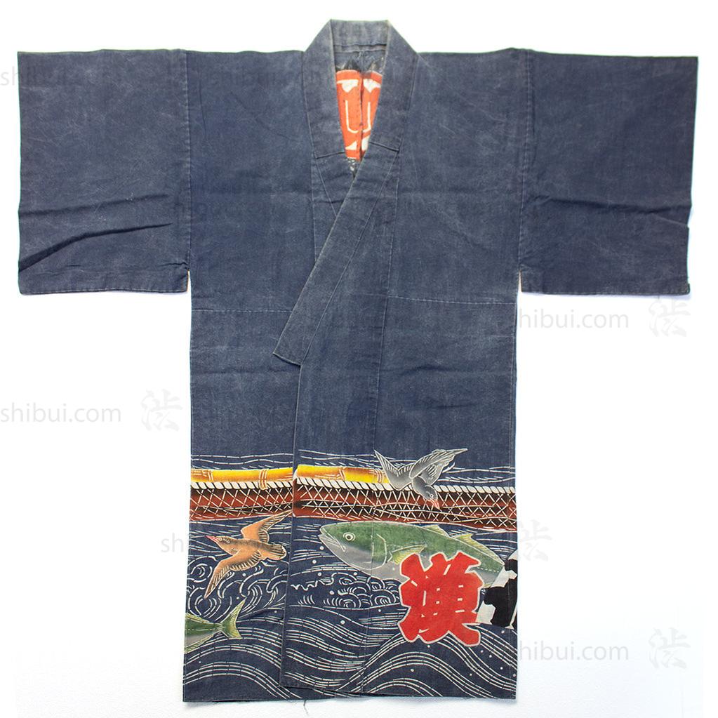 Maiwai Festival Coat for Fisherman with Maritime Motif Japanese Art