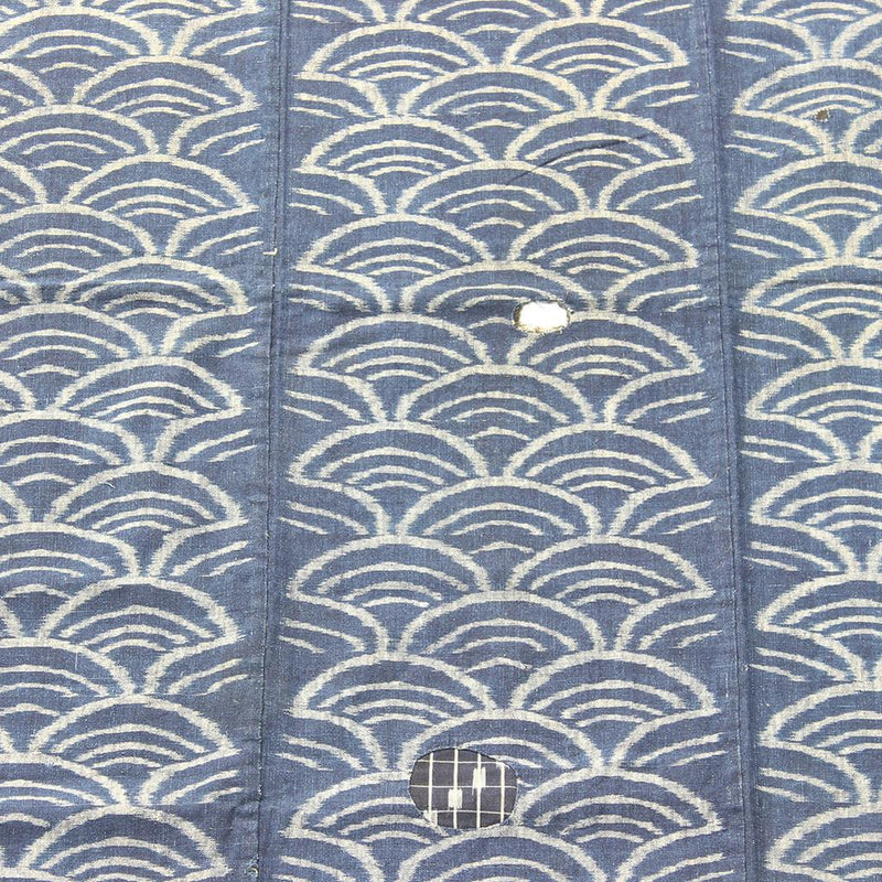 Indigo Kasuri Futonji with Wave Pattern