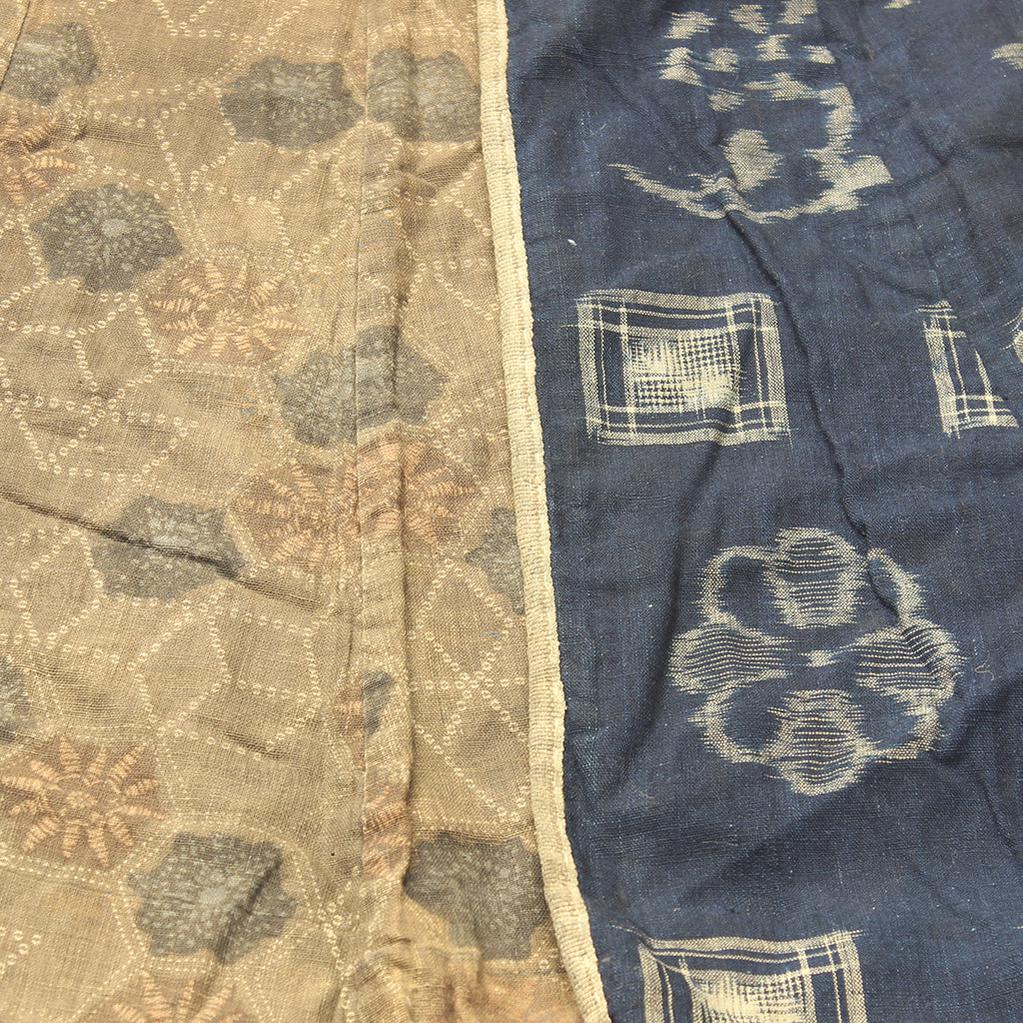 Indigo Kasuri Cape with Katazome Shibori Interior
