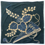 Tsutsugaki Furoshiki with Kiri Leaf & Fan