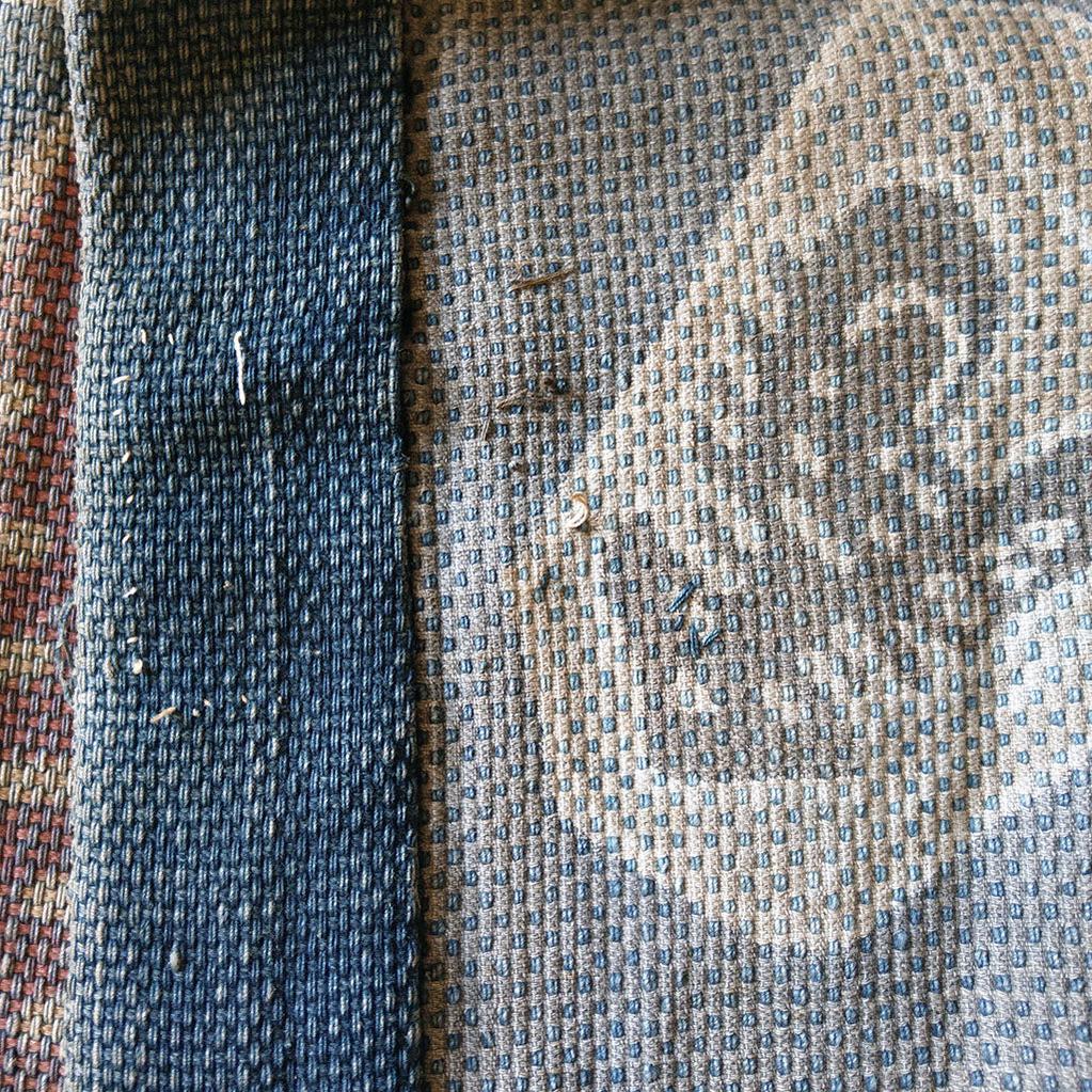 Antique Japanese Fireman's Coat with Tsutsugaki Shogi Motif