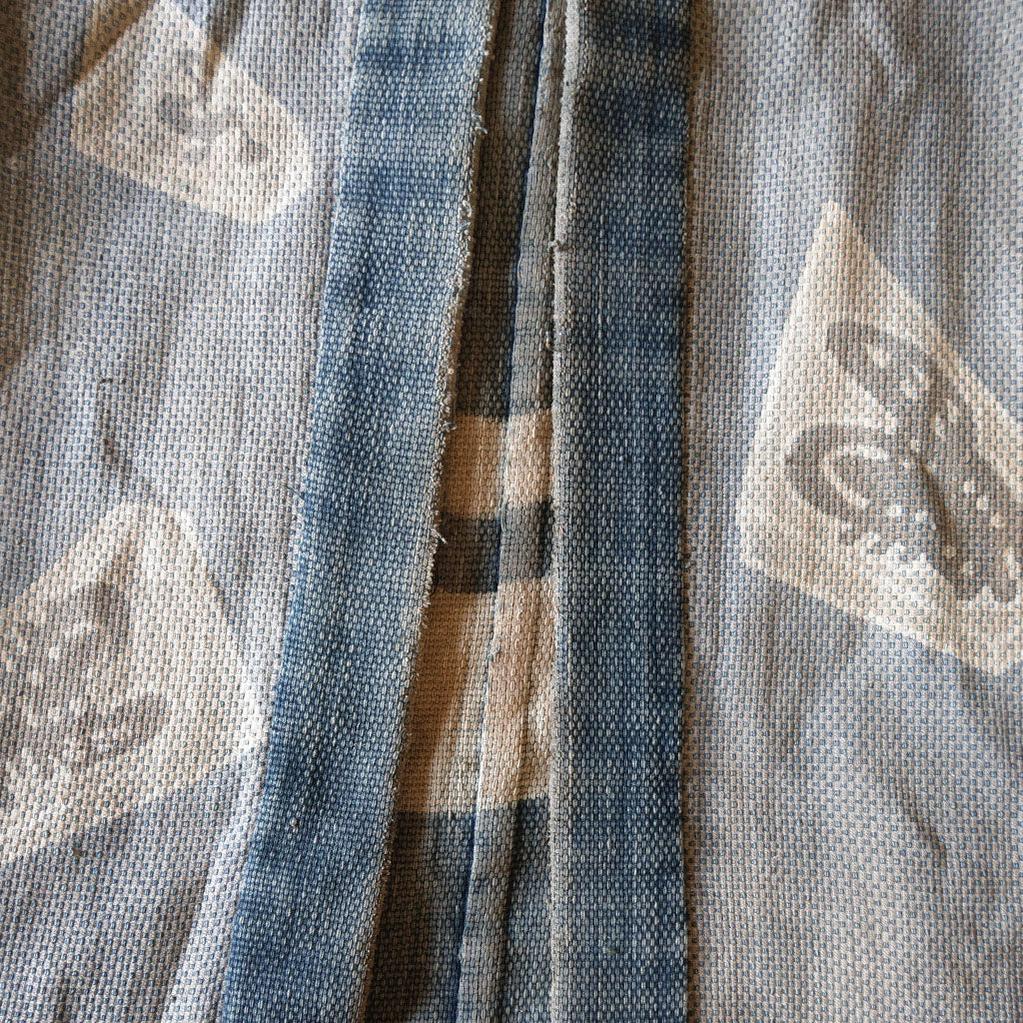 Antique Japanese Fireman's Coat with Tsutsugaki Shogi Motif