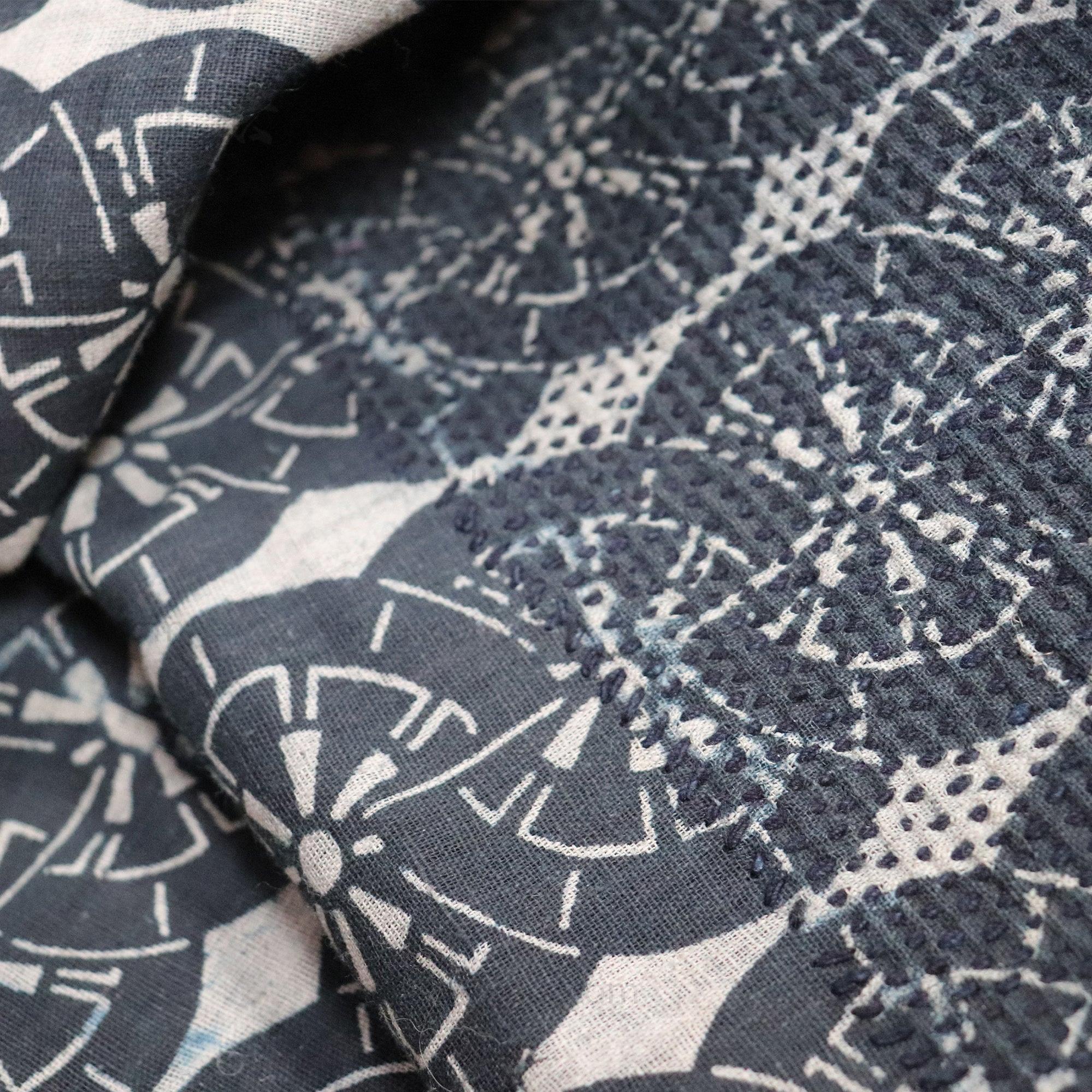 Fireman's Sashiko Quilted Indigo Dyed Under Kimono