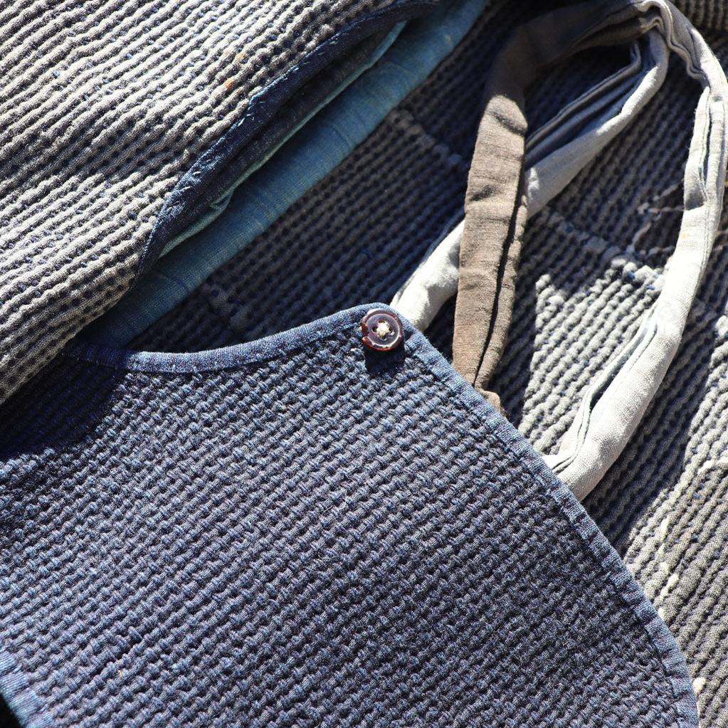 Shishi Antique Japanese Sashiko Fireman's Set